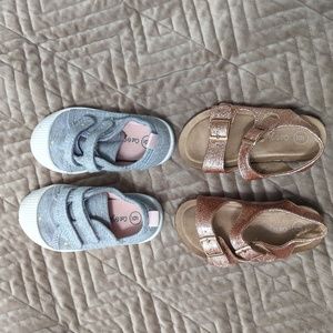 Lot of 2 Baby/ Toddler Girl Cat & Jack Shoes